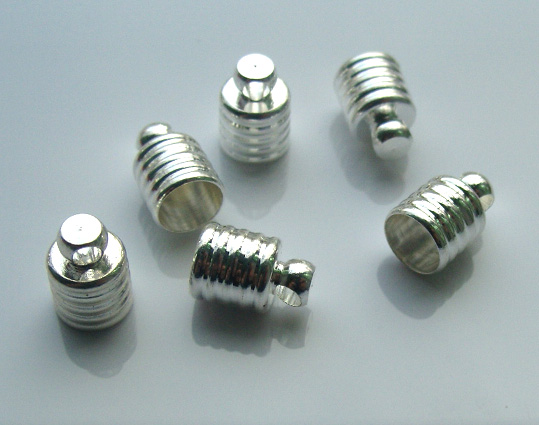 6MM METAL CAPS SILVER-PLATED