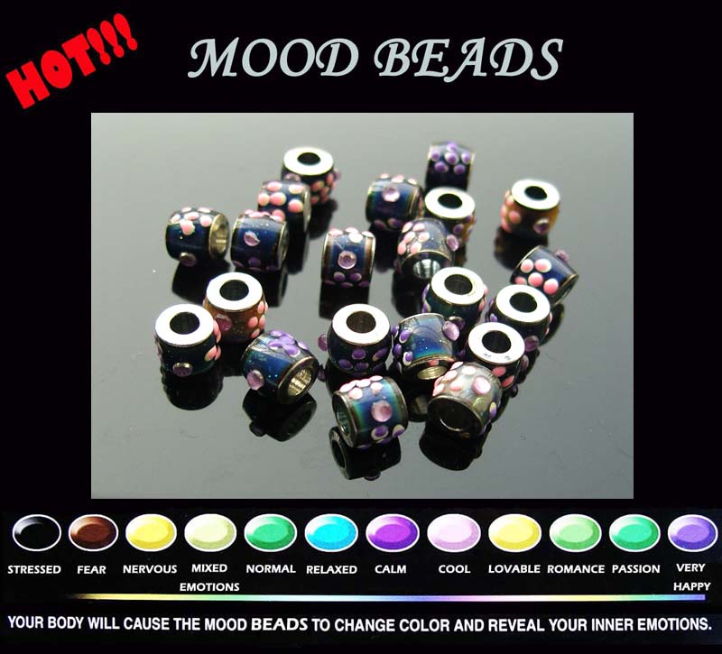 Mood Color Changing Beads(Sold in per package of 25 pcs)