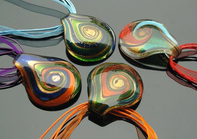 Murano Glass Pendants(Sold in 12 pcs per tray assorted colors)