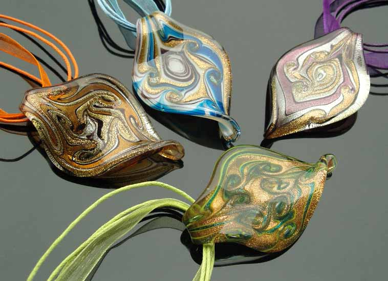 Murano Glass Pendants(Sold in 12 pcs per tray assorted colors)