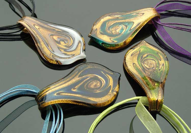 Murano Glass Pendants(Sold in 12 pcs per tray assorted colors)