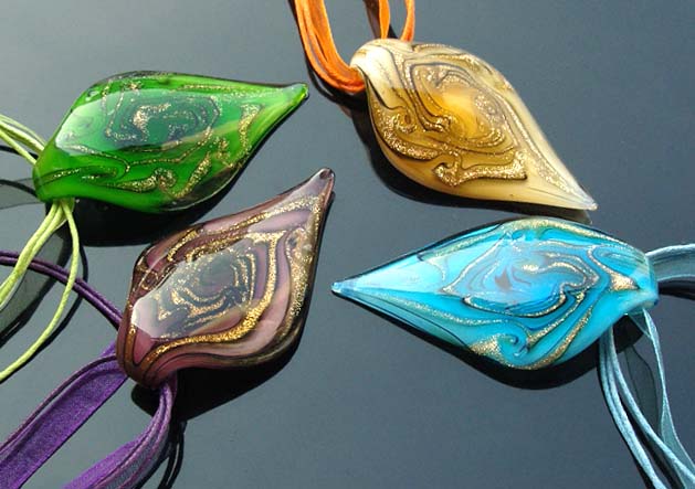 Murano Glass Pendants(Sold in 12 pcs per tray assorted colors)