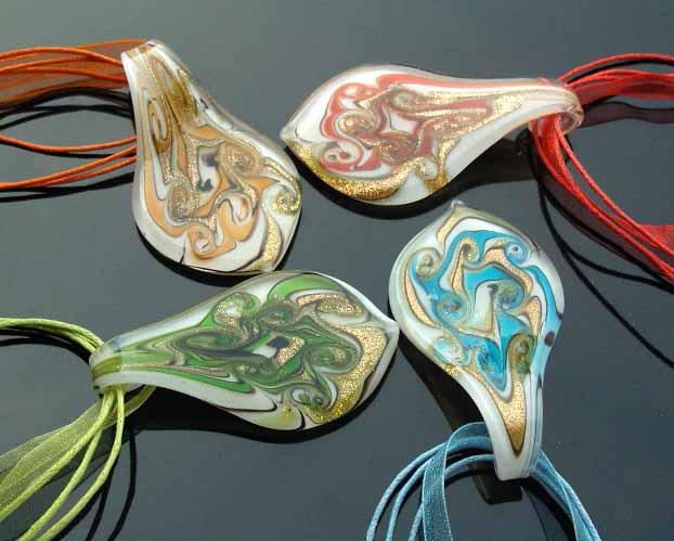 Murano Glass Pendants(Sold in 12 pcs per tray assorted colors)