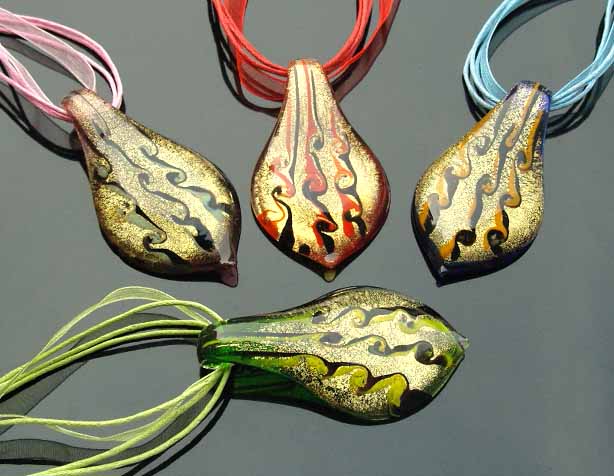 Murano Glass Pendants(Sold in 12 pcs per tray assorted colors)