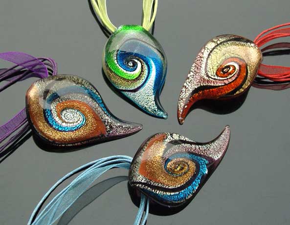 Murano Glass Pendants(Sold in 12 pcs per tray assorted colors)