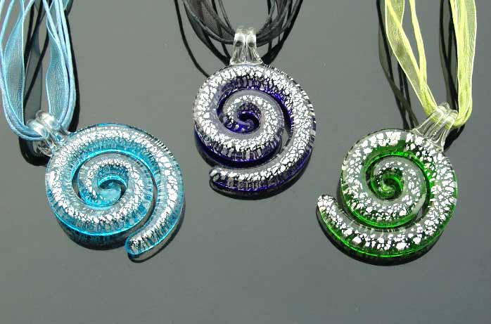 Murano Glass Pendants(Sold in 12 pcs per tray assorted colors)