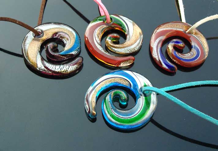 Murano Glass Pendants(Sold in 12 pcs per tray assorted colors)