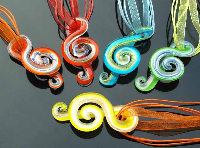 Murano Glass Pendants(Sold in 12 pcs per tray assorted colors)