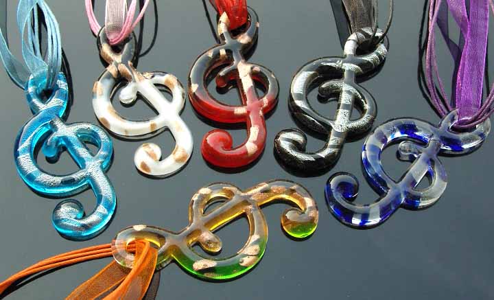 Murano Glass Pendants(Sold in 12 pcs per tray assorted colors)