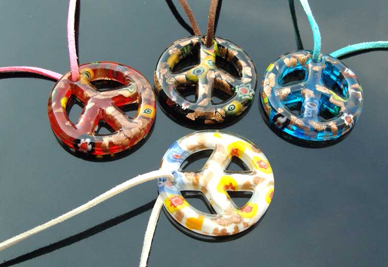 Murano Glass Pendants(Sold in 12 pcs per tray assorted colors)