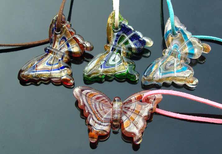 Murano Glass Pendants(Sold in 12 pcs per tray assorted colors)