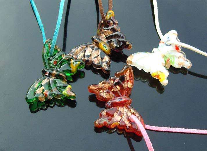 Murano Glass Pendants(Sold in 12 pcs per tray assorted colors)