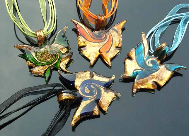 Murano Glass Pendants(Sold in 12 pcs per tray assorted colors)