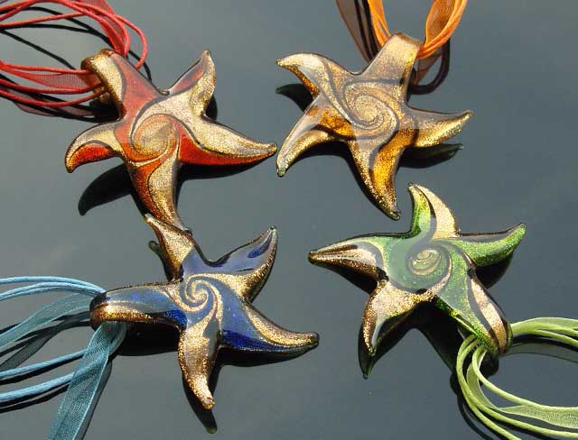 Murano Glass Pendants(Sold in 12 pcs per tray assorted colors)