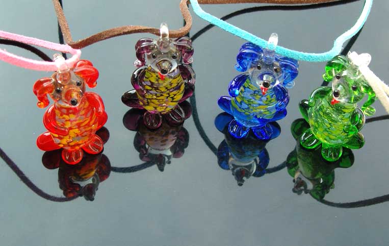 Murano Glass Pendants(Sold in 12 pcs per tray assorted colors)