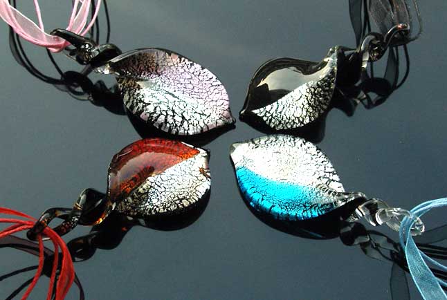 Murano Glass Pendants(Sold in 12 pcs per tray assorted colors)