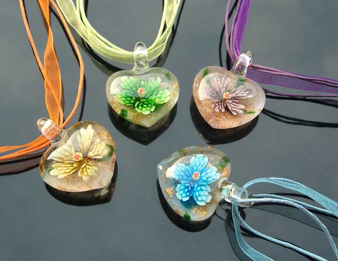 Murano Glass Pendants(Sold in 12 pcs per tray assorted colors)