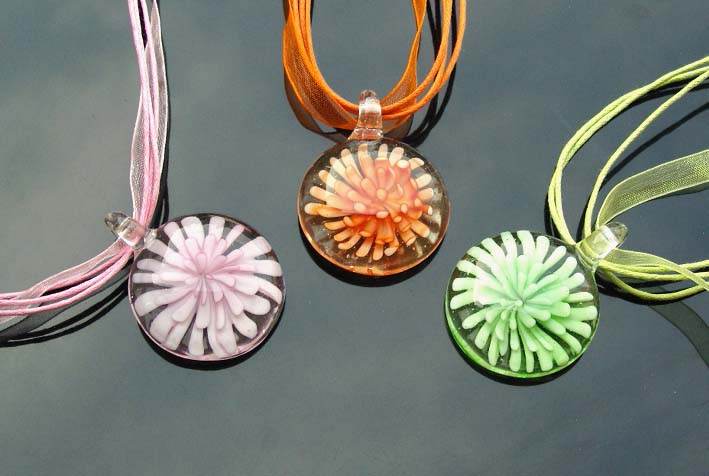 Murano Glass Pendants(Sold in 12 pcs per tray assorted colors)