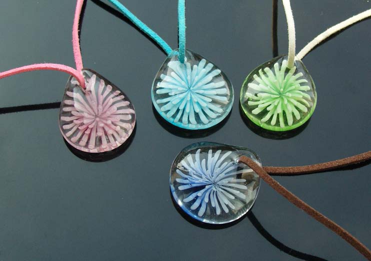 Murano Glass Pendants(Sold in 12 pcs per tray assorted colors)