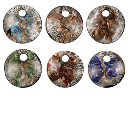 Murano Glass Pendants(Sold in 12 pcs per tray assorted colors)