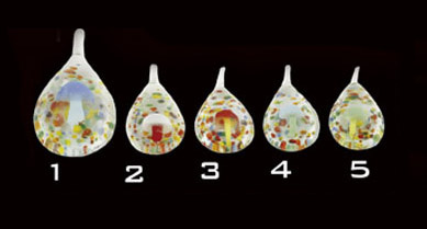 Murano Glass Pendants(Sold in 12 pcs per tray assorted colors)