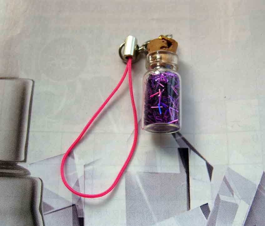 Mini Bottle With Purple Shining Thread