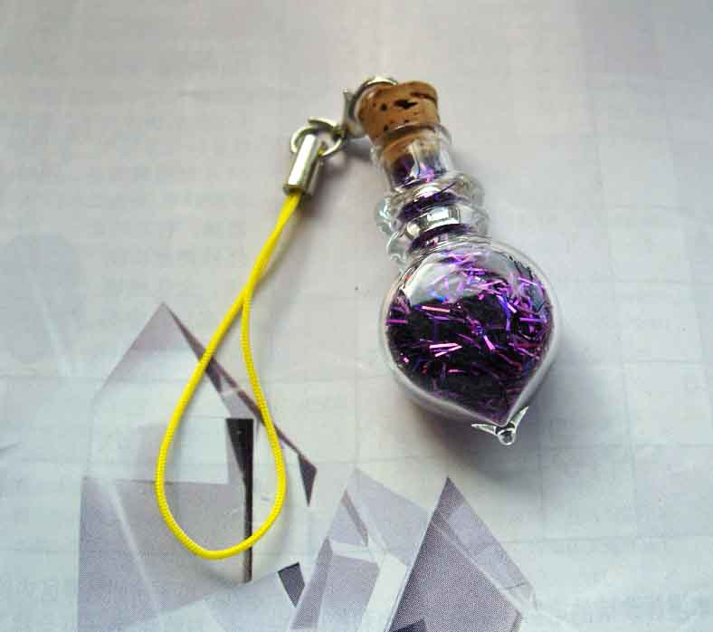 8MM Screw Heart With Purple Shining Thread