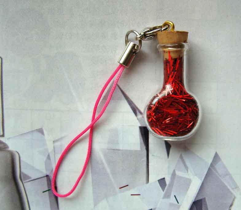 8MM Cognac Bottle With Red Shining Thread