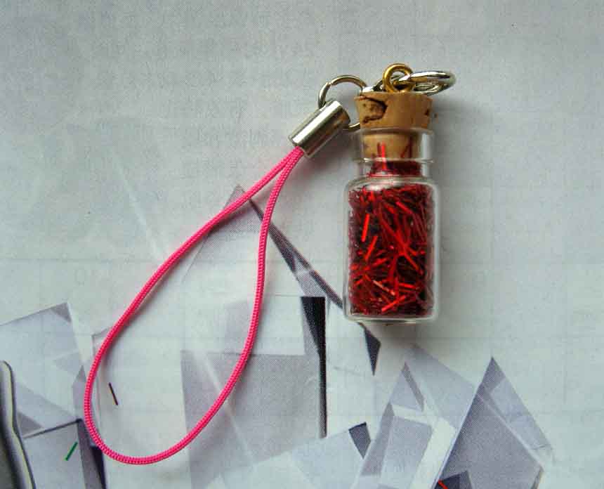 Mini Bottle With Red Shining Thread