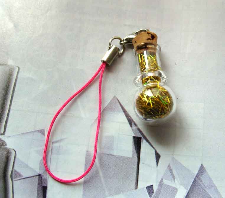 8MM Crystal Ball With Yellow Shining Thread