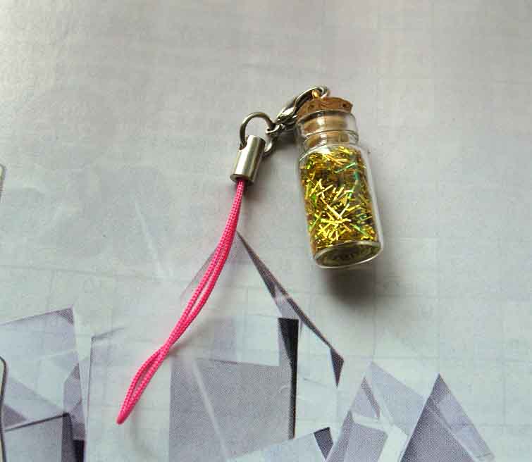 Mini Bottle With Yellow Shining Thread