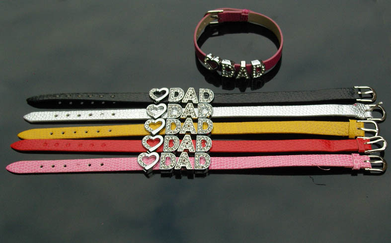 Crystal Slider Letter Bracelets