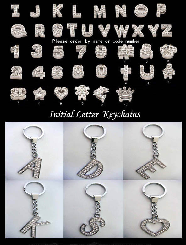 Initial letter keychains