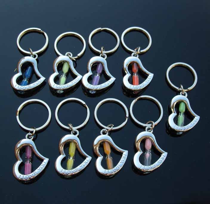 Sandglass Keychain(Assorted Sand Colors)