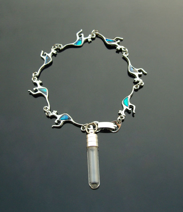 Paua Shell Bracelet With 5MM glass Vials 