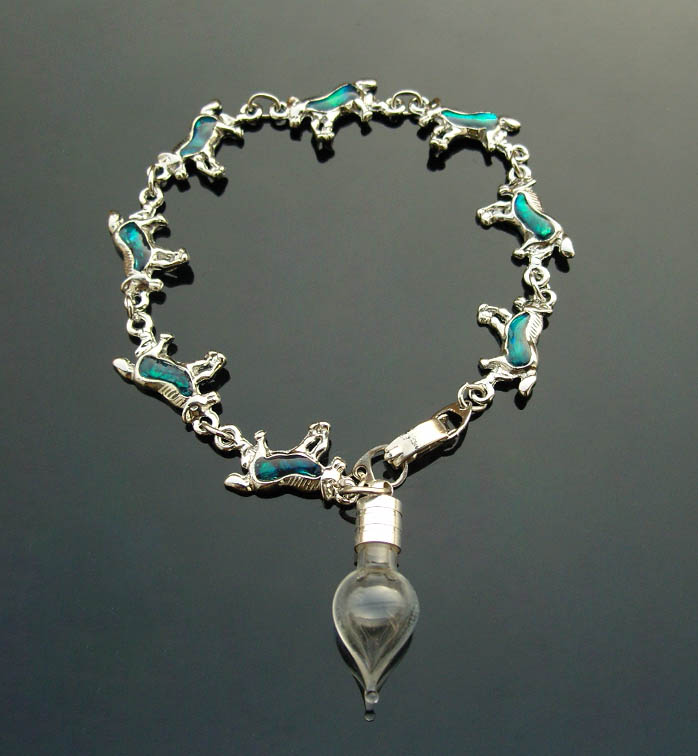 Paua Shell Bracelet With 5MM glass Vials 