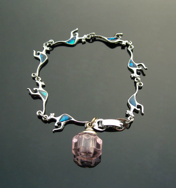 Paua Shell Bracelet With Crystal Vials