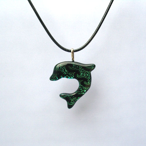 Venetian Foil Dolphin Necklaces