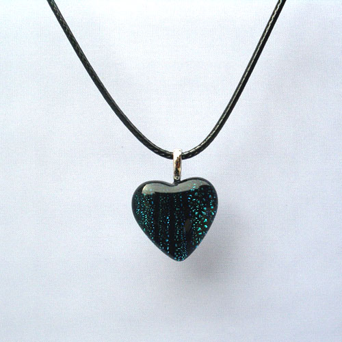 Venetian Foil Heart Necklaces