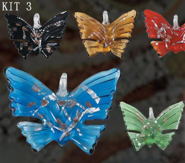 Murano Pendant Butterfly (Sold in 12 pcs per package, assorted colors)