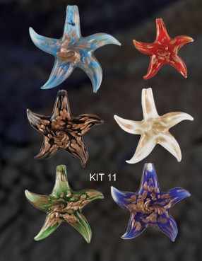 Murano Starfish (Sold in 12 pcs per package, assorted colors)