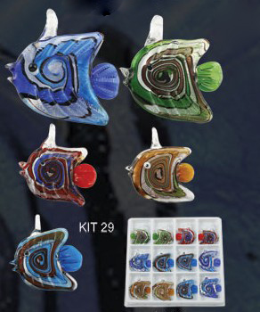 Murano Sea Fish (Sold in 12 pcs per package, assorted colors)