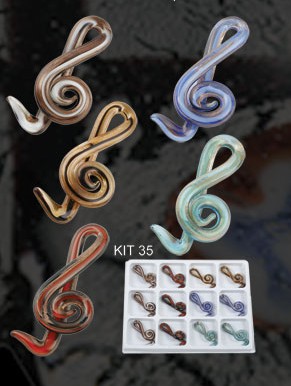 Murano Musical Notation (Sold in 12 pcs per package, assorted colors)