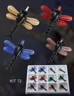 Murano Dragonfly (Sold in 12 pcs per package, assorted colors)