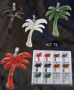 Murano Coconut Palm (Sold in 12 pcs per package, assorted colors)