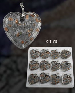 Murano Heart With I Love You (Sold in 12 pcs per package, one design)