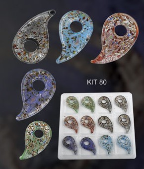 Murano Tear Drop (Sold in 12 pcs per package, assorted colors)