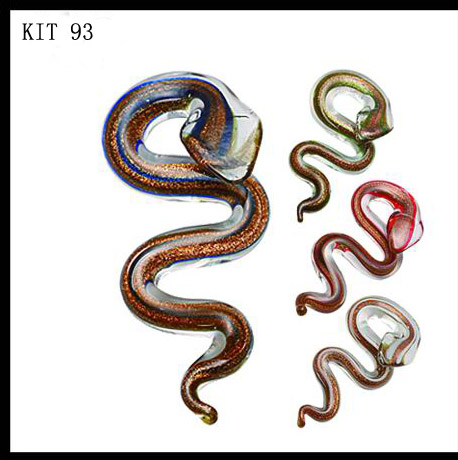 Murano Pendant Snake (Sold in 12 pcs per package, assorted colors)