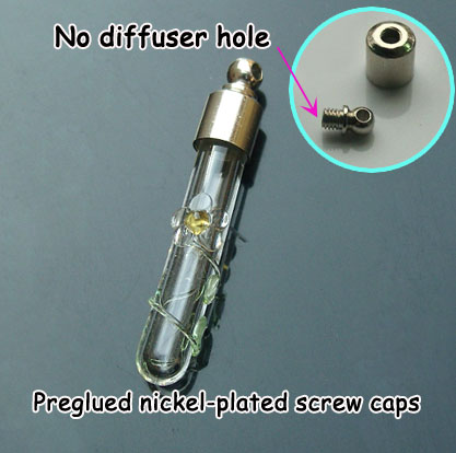 5MM Tube Daisy clear (Preglued Nickel-plated screw caps)