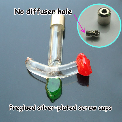 6MM Rose (Preglued silver-plated screw caps)